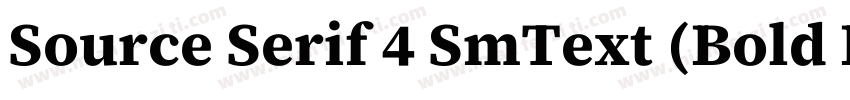 Source Serif 4 SmText (Bold Italic)字体转换